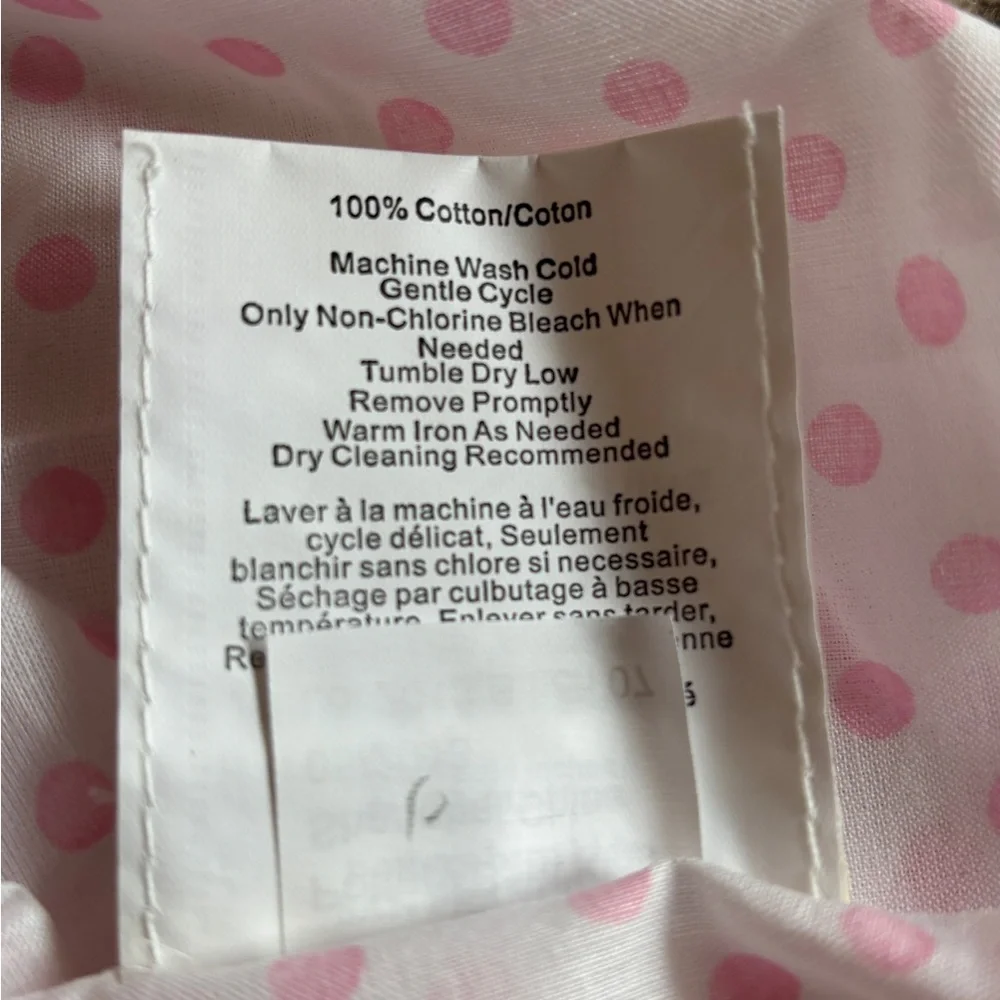 Pottery Barn Kids Pink Dot Sheer Curtain Panels 44x84 - 2 panels